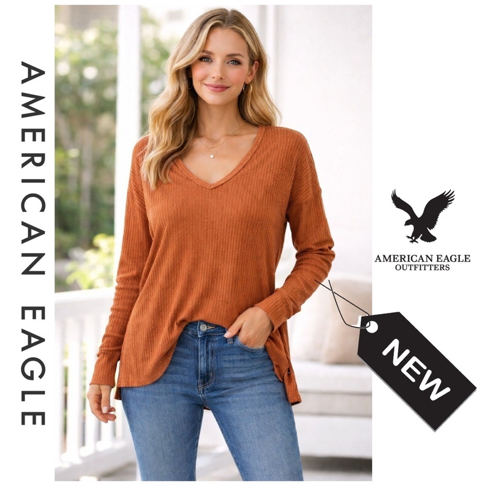 NWT American eagle ribbed super soft long sleeve top